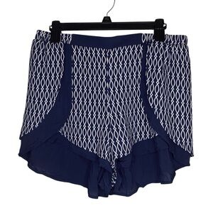 Occasionally Made Womens Dressy Shorts Size XL Navy Blue Flowy Lightweight NWT